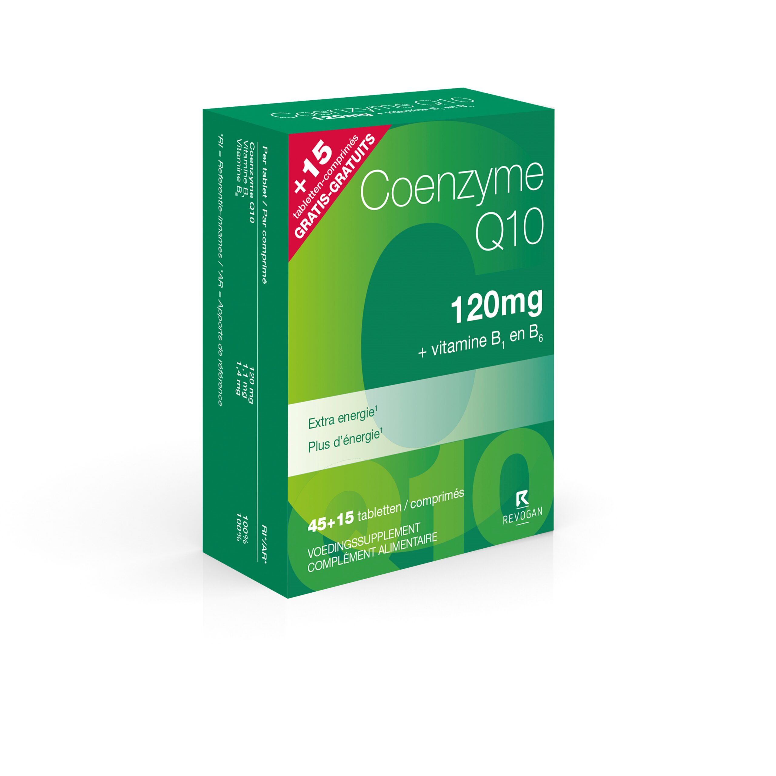 Revogan - Coenzyme Q10 + vitamine B1 en B2 - extra energie
