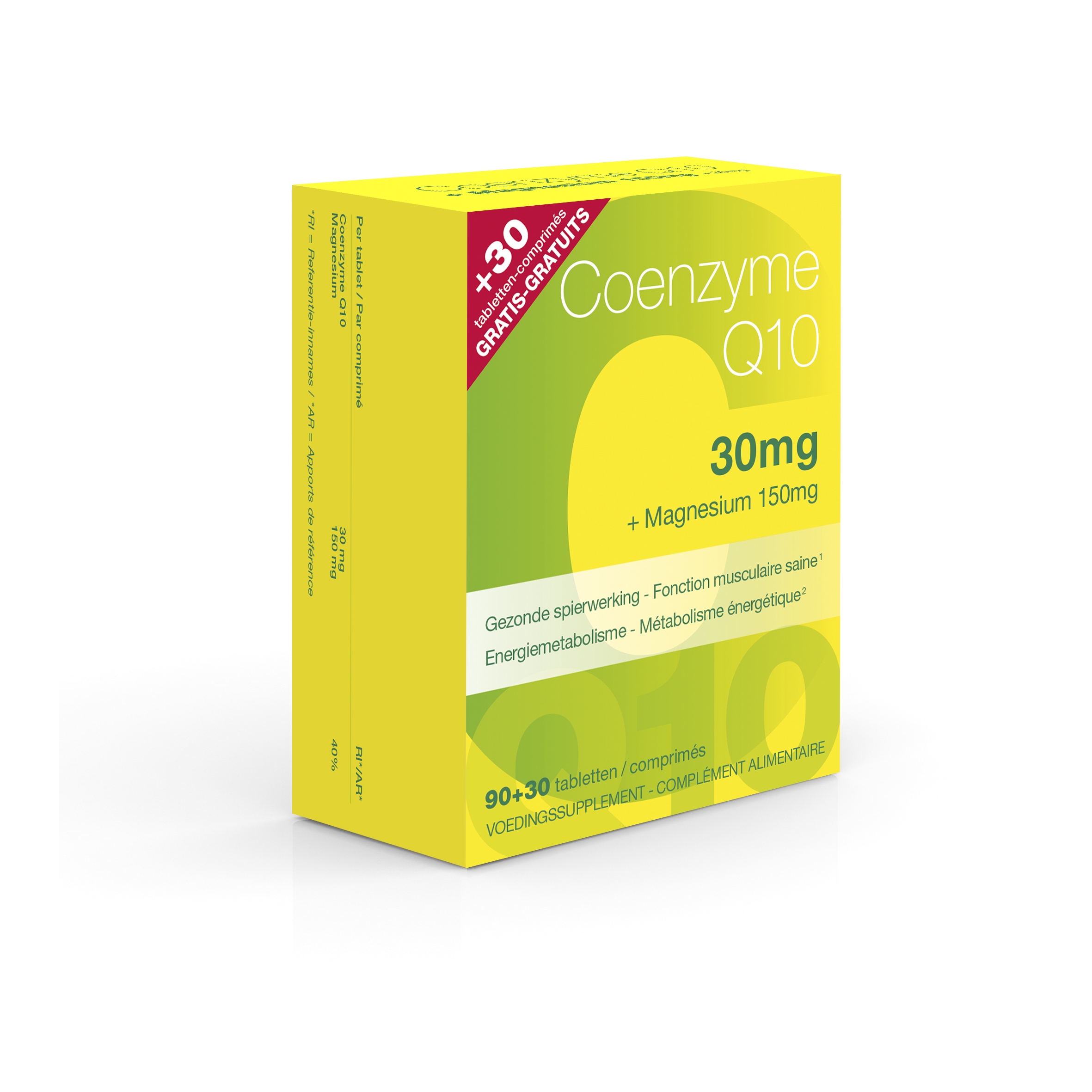 REVOGAN_SUPPLEMENTS_VITAMINES_CoenzymeQ10 doosje-magnesium-90+30 Revogan - Coenzyme Q10 + Magnesium - gezonde spierwerking - energiemetabolisme